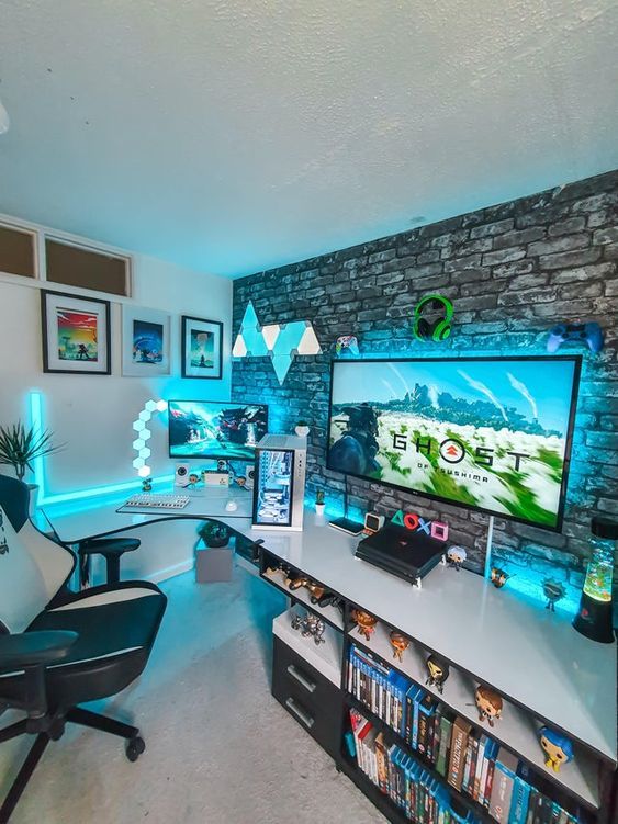 comfortable gaming room