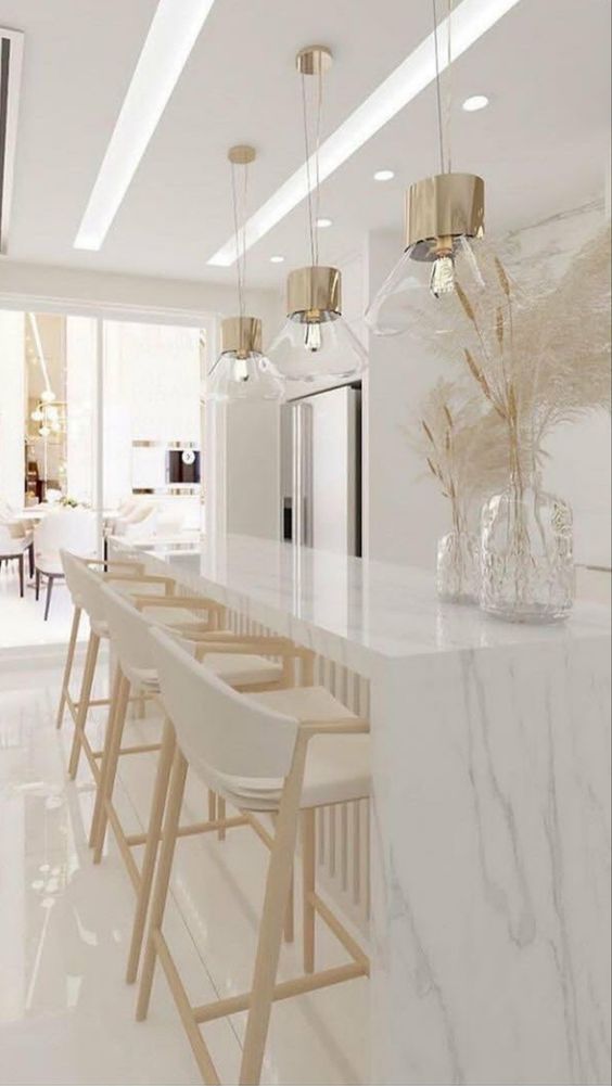 White Shades Elegant Kitchen
