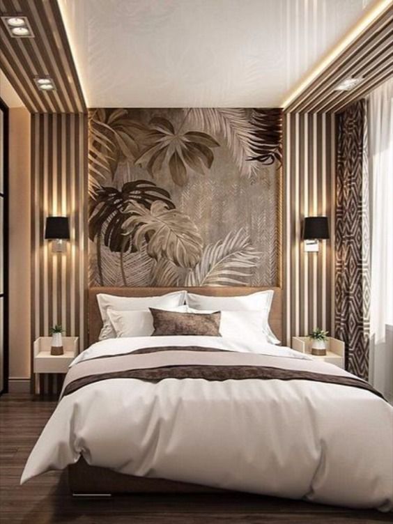 contemporary bedroom wallpaper decors
