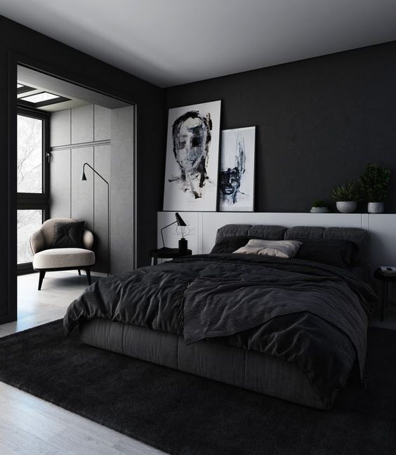 Masculine Monochrome Bedroom ideas