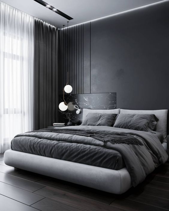 Black and Gray bedroom