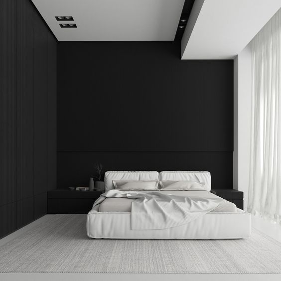 Simple Monochrome Bedroom