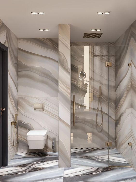 elegant marble of bathroom ideas