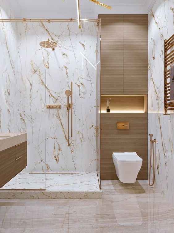 luxurious marble of bathroom ideas