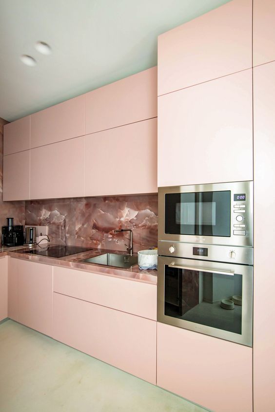 minimal Pink Kitchen Ideas