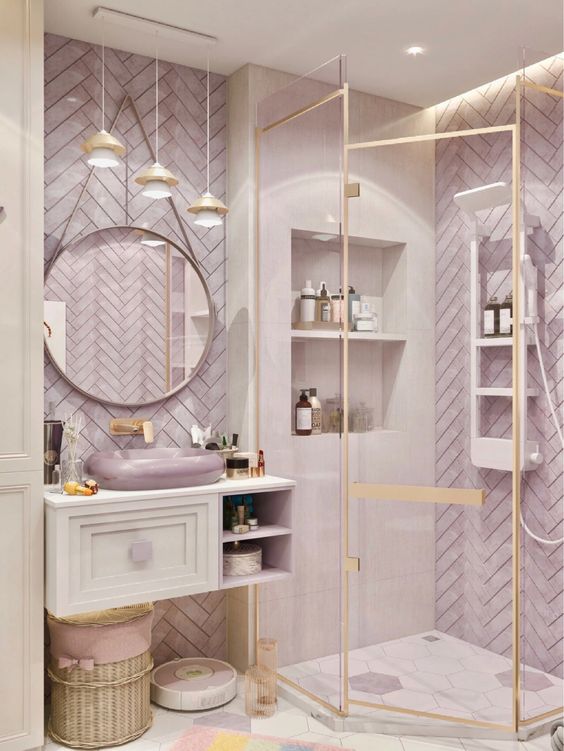 purple elegant bathroom ideas