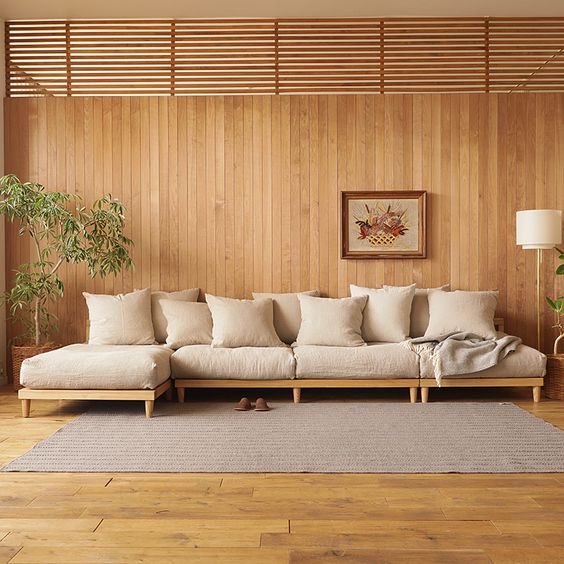 wooden living room