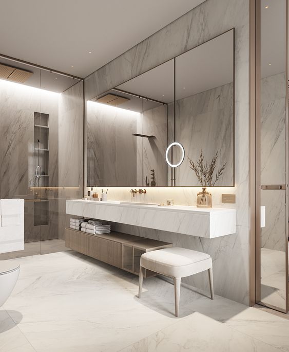 minimalist marble of bathroom ideas