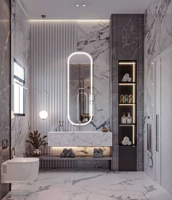 gray elegant bathroom ideas