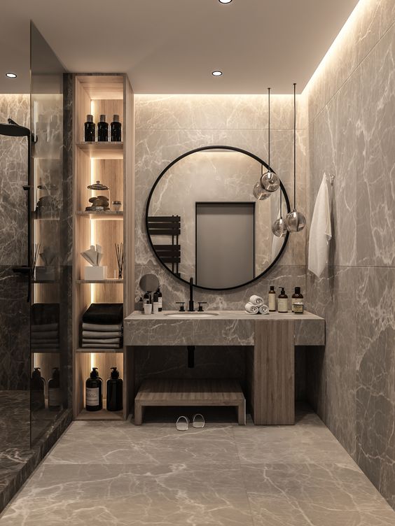 monochrome elegant bathroom ideas