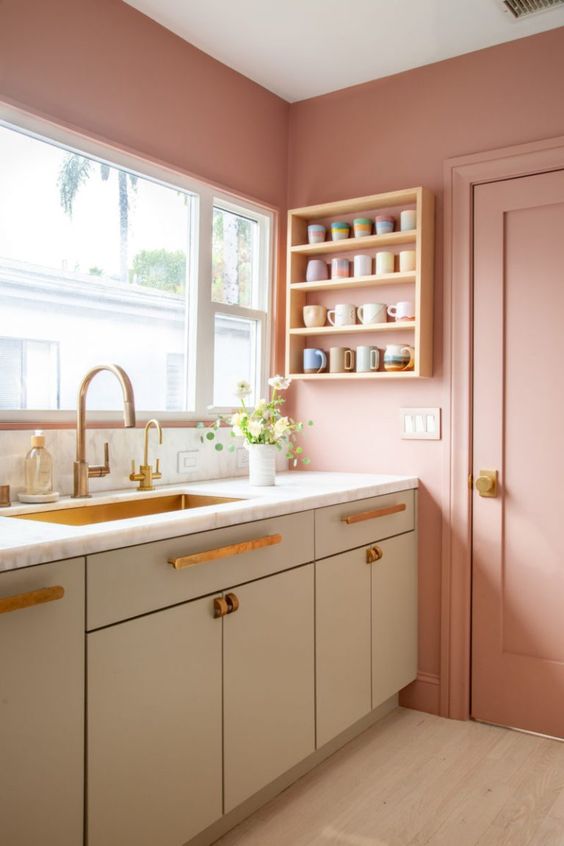 minimalist Pink Kitchen Ideas