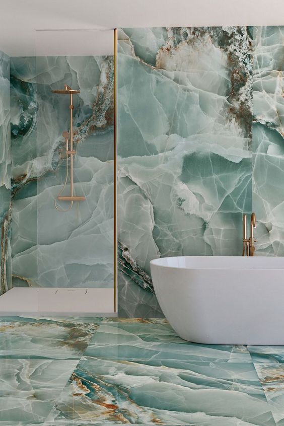 green elegant bathroom ideas