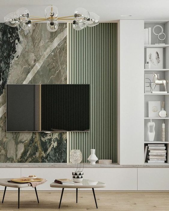 elegant Living Room with Television Design