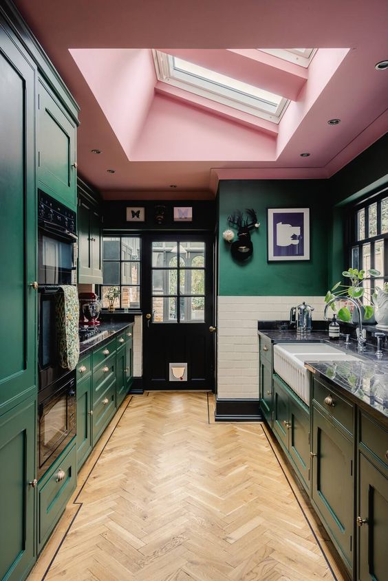 green and Pink Kitchen Ideas