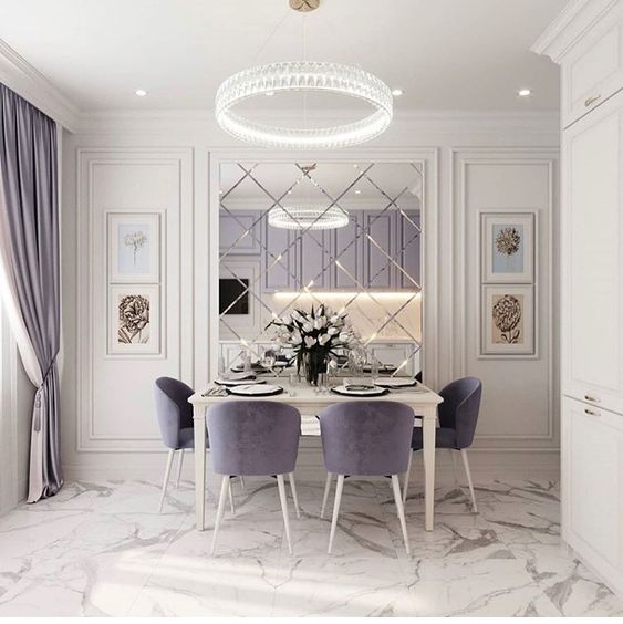 purple elegant dining room ideas