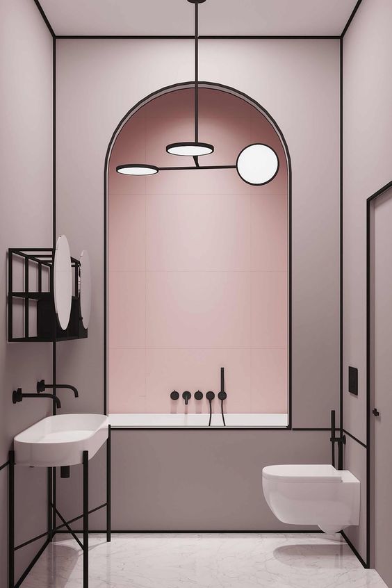 pink minimalist bathroom ideas
