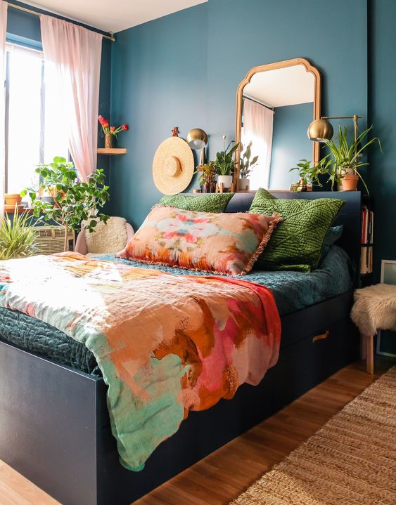 colorful bedroom