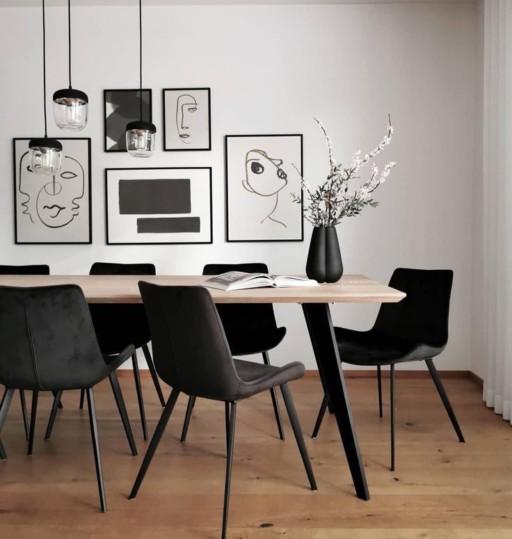 best monochrome dining room ideas
