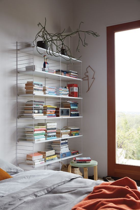 string floor shelving