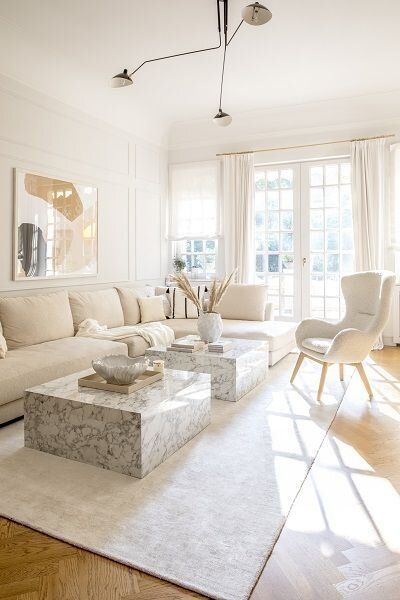 white Modern Living Room Design