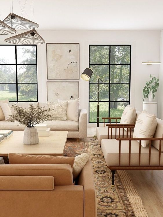 neutral Modern Living Room Design