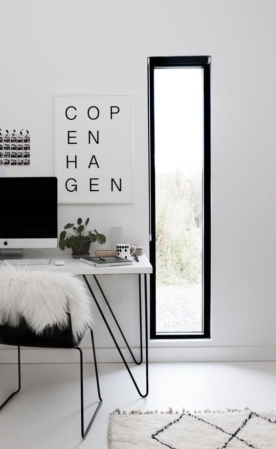 Black and White Workspace Ideas