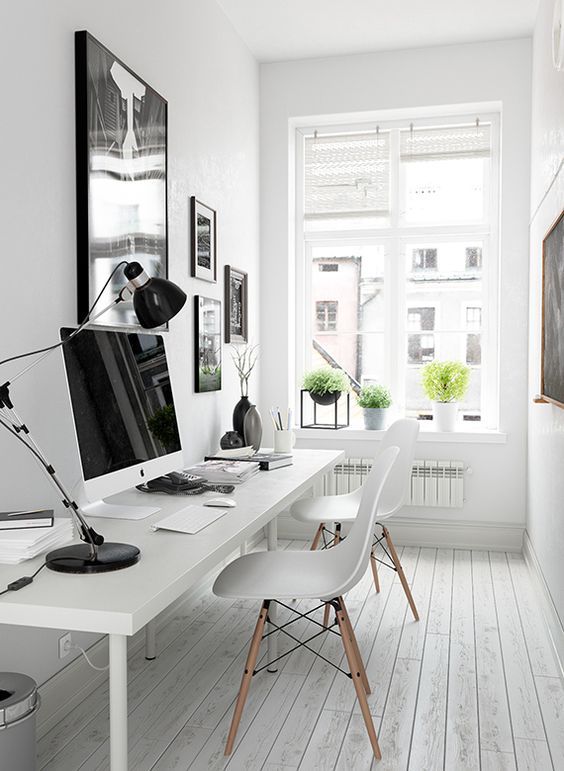 bright Black and White Workspace Ideas