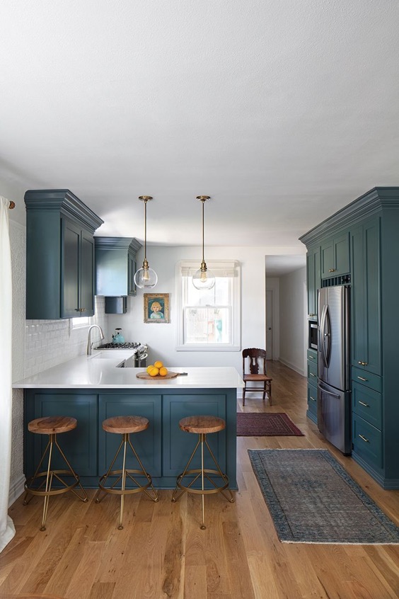 minimalist L-Shaped Kitchen