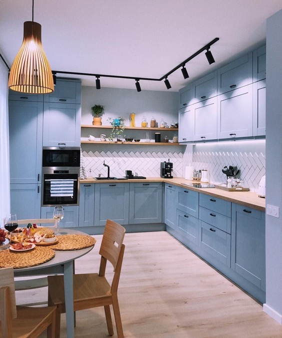 farmhouse L-Shaped Kitchen