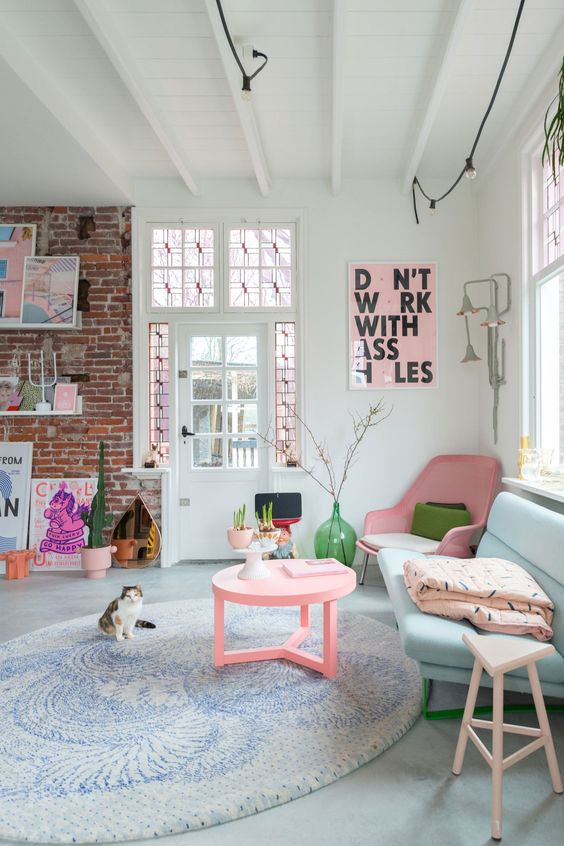 pink pastel room