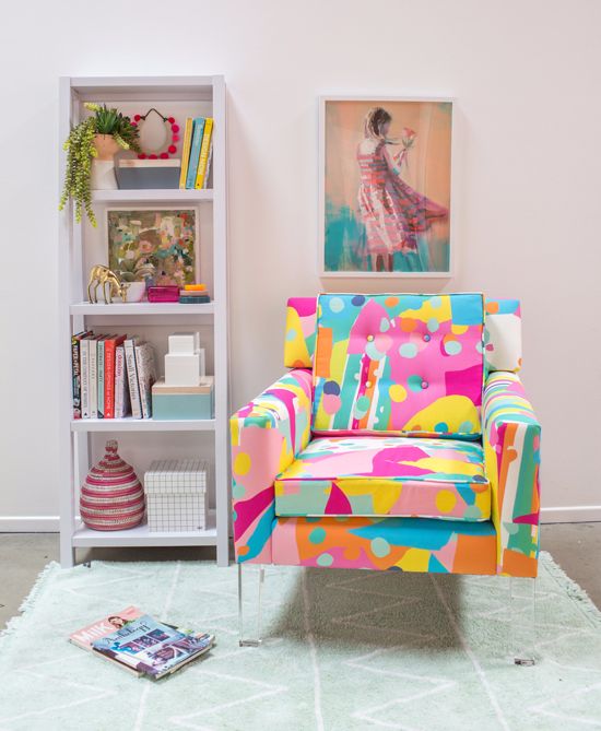colorful reading nook