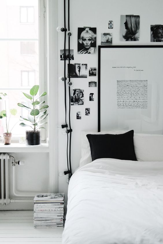 black and white wall decor