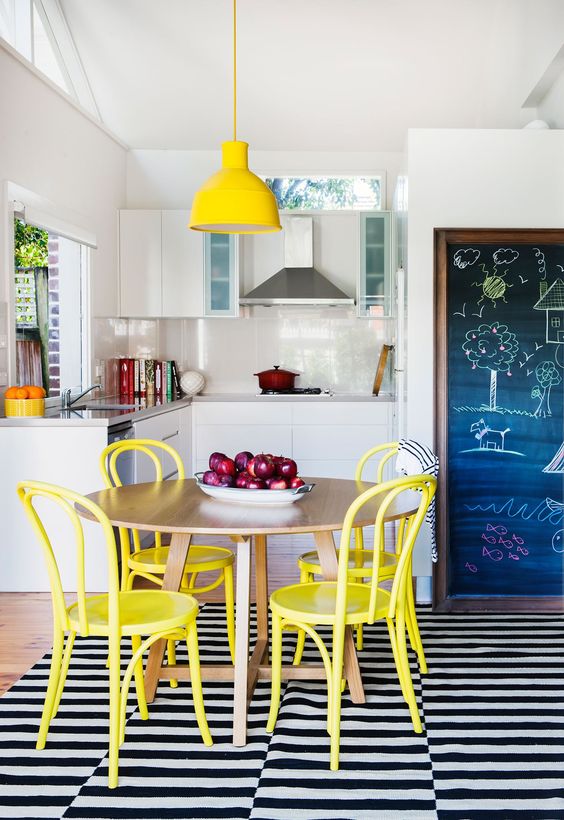 fresh colorful dining room