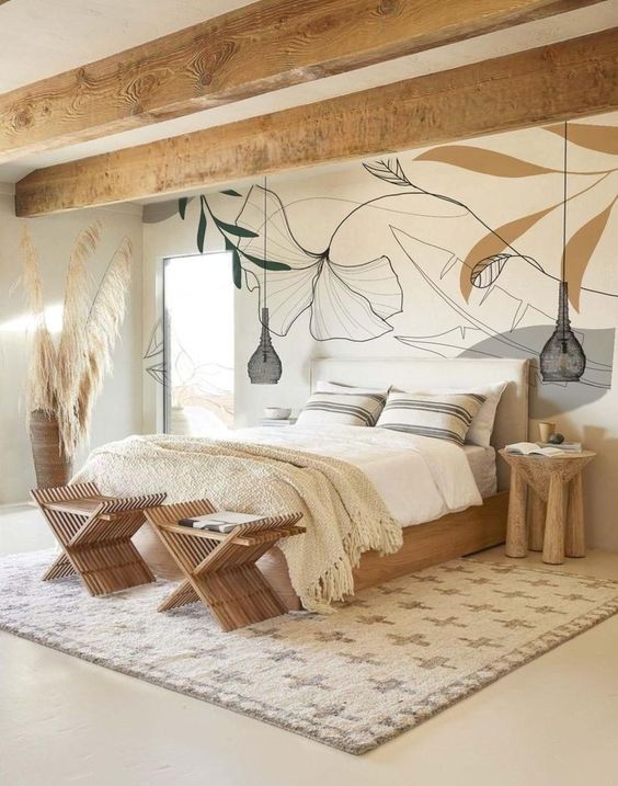 pretty modern rustic bedroom design