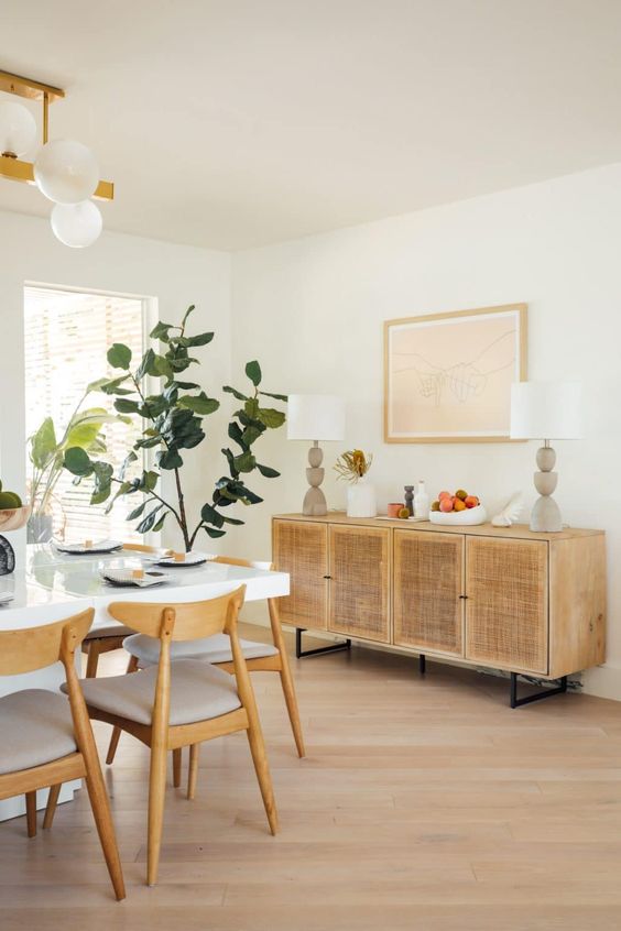 interesting simple dining room