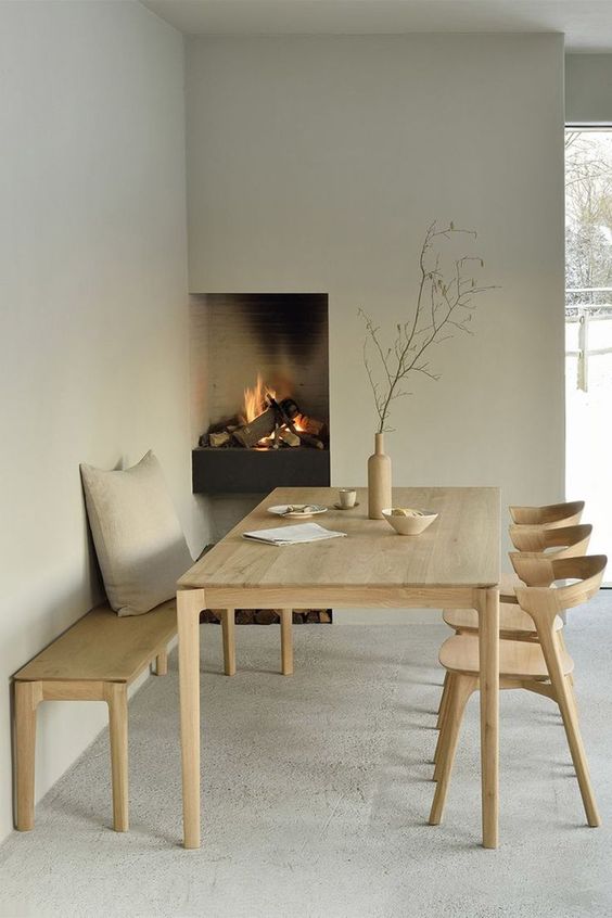 warmth simple dining room