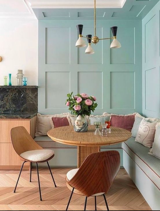 pastel simple dining room