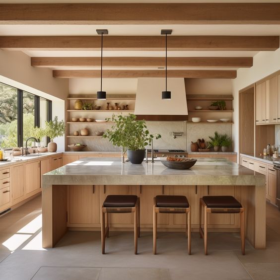 wood comfortable kitchen ideas