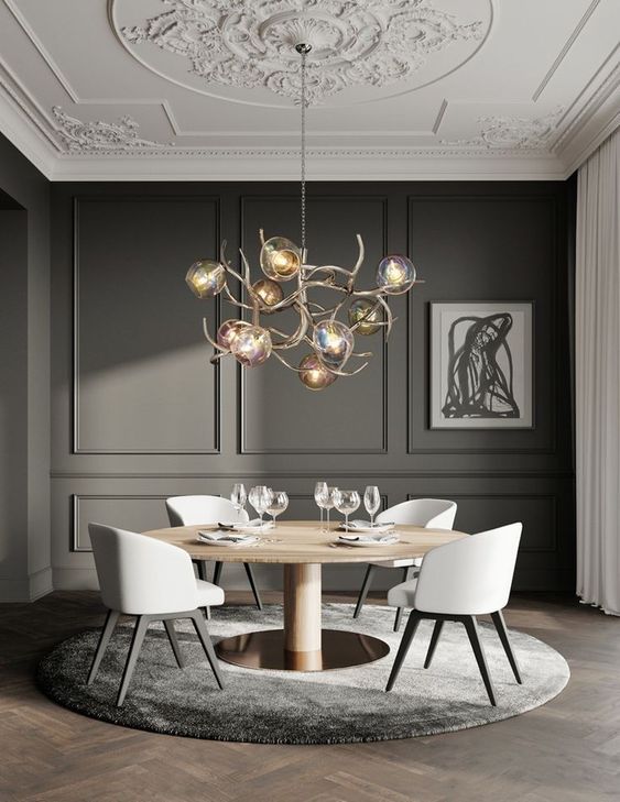 black luxurious dining room ideas